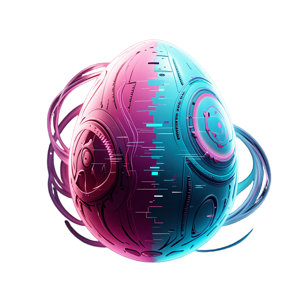 glitch_holographic egg